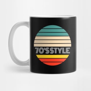 Retro 70’s Style Fashion and Decor (WHITE TEXT) Mug